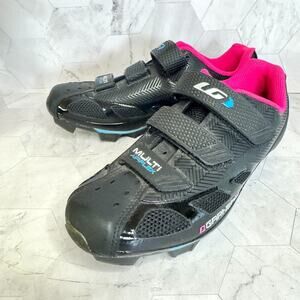 Garneau Multi Air Flex Cleats Womens 8.5 EU 39 Black Pink HRS-80 Cycling Shoes
